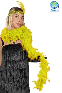 BOA PIUMA DI STRUZZO GIALLO